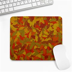 Orange Autumn Large Mousepads by Valentinaart