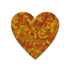 Orange Autumn Heart Magnet by Valentinaart