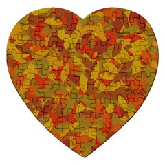 Orange Autumn Jigsaw Puzzle (heart) by Valentinaart