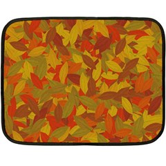 Orange Autumn Double Sided Fleece Blanket (mini)  by Valentinaart