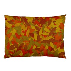 Orange Autumn Pillow Case (two Sides) by Valentinaart