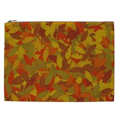 Orange Autumn Cosmetic Bag (xxl)  by Valentinaart