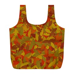 Orange Autumn Full Print Recycle Bags (l)  by Valentinaart