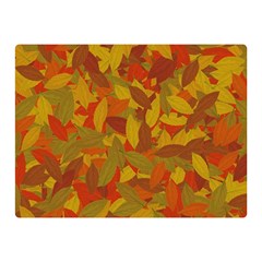 Orange Autumn Double Sided Flano Blanket (mini)  by Valentinaart