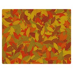 Orange Autumn Double Sided Flano Blanket (medium)  by Valentinaart