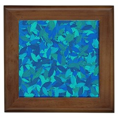 Blue Autumn Framed Tiles by Valentinaart