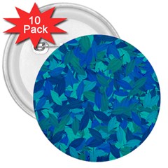 Blue Autumn 3  Buttons (10 Pack)  by Valentinaart