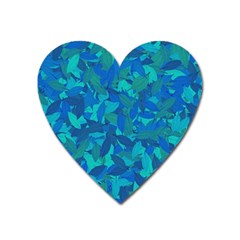 Blue Autumn Heart Magnet by Valentinaart