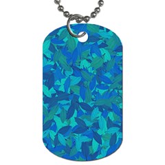 Blue Autumn Dog Tag (one Side) by Valentinaart