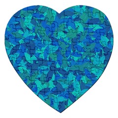 Blue Autumn Jigsaw Puzzle (heart) by Valentinaart