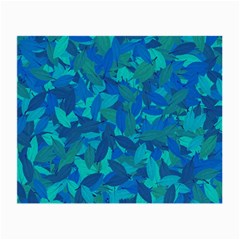 Blue Autumn Small Glasses Cloth (2-side) by Valentinaart