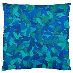 Blue Autumn Large Cushion Case (one Side)