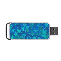 Blue Autumn Portable Usb Flash (two Sides) by Valentinaart