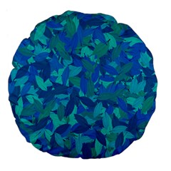 Blue Autumn Large 18  Premium Flano Round Cushions by Valentinaart