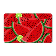 Watermelon Slices Magnet (rectangular) by Valentinaart