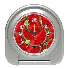 Watermelon Slices Travel Alarm Clocks by Valentinaart