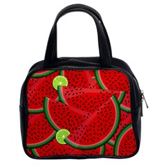 Watermelon Slices Classic Handbags (2 Sides) by Valentinaart