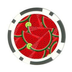 Watermelon Slices Poker Chip Card Guard (10 Pack) by Valentinaart