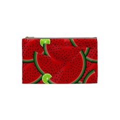 Watermelon Slices Cosmetic Bag (small)  by Valentinaart