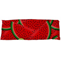 Watermelon Slices Body Pillow Case (dakimakura) by Valentinaart