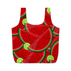 Watermelon Slices Full Print Recycle Bags (m)  by Valentinaart