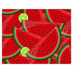 Watermelon Slices Double Sided Flano Blanket (medium)  by Valentinaart