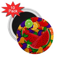 Summer Fruits 2 25  Magnets (10 Pack)  by Valentinaart