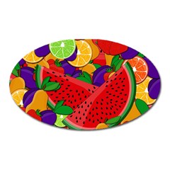 Summer Fruits Oval Magnet by Valentinaart