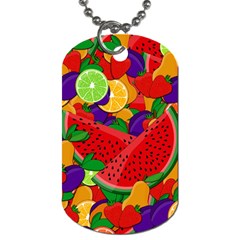 Summer Fruits Dog Tag (one Side) by Valentinaart