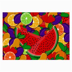 Summer Fruits Large Glasses Cloth by Valentinaart