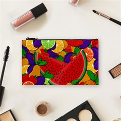 Summer Fruits Cosmetic Bag (small)  by Valentinaart