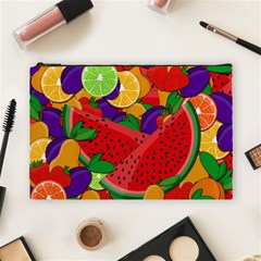 Summer Fruits Cosmetic Bag (large)  by Valentinaart