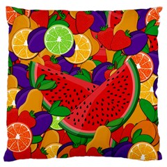 Summer Fruits Large Cushion Case (one Side) by Valentinaart