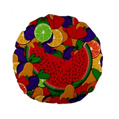 Summer Fruits Standard 15  Premium Round Cushions by Valentinaart