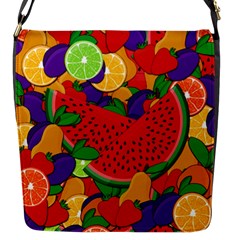 Summer Fruits Flap Messenger Bag (s) by Valentinaart