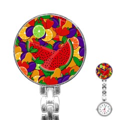 Summer Fruits Stainless Steel Nurses Watch by Valentinaart