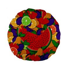 Summer Fruits Standard 15  Premium Flano Round Cushions by Valentinaart