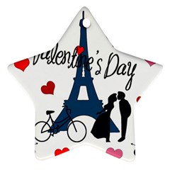 Valentine s Day - Paris Ornament (star) by Valentinaart