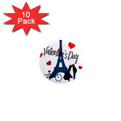 Valentine s Day - Paris 1  Mini Magnet (10 Pack)  by Valentinaart