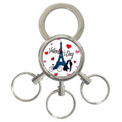 Valentine s Day - Paris 3-ring Key Chains by Valentinaart