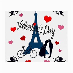 Valentine s Day - Paris Small Glasses Cloth by Valentinaart