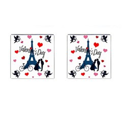 Valentine s Day - Paris Cufflinks (square) by Valentinaart