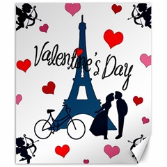 Valentine s Day - Paris Canvas 8  X 10  by Valentinaart