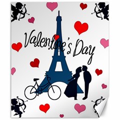 Valentine s Day - Paris Canvas 20  X 24   by Valentinaart