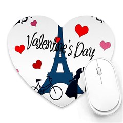 Valentine s Day - Paris Heart Mousepads by Valentinaart