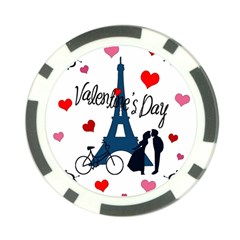 Valentine s Day - Paris Poker Chip Card Guard (10 Pack)