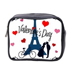 Valentine s Day - Paris Mini Toiletries Bag 2-side by Valentinaart