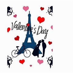 Valentine s Day - Paris Small Garden Flag (two Sides) by Valentinaart