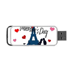 Valentine s Day - Paris Portable Usb Flash (one Side) by Valentinaart