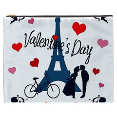 Valentine s Day - Paris Cosmetic Bag (xxxl)  by Valentinaart